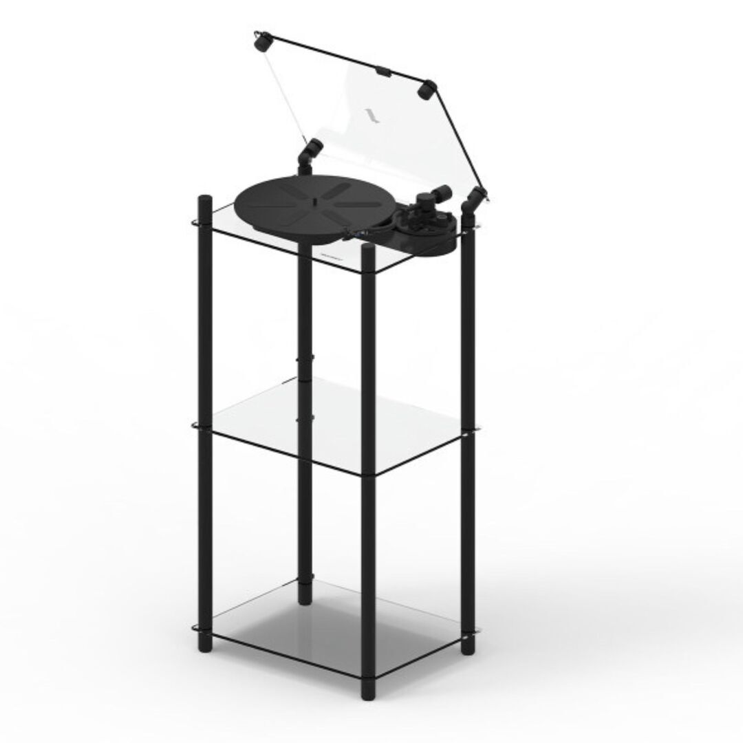 Transparentsound Turntable Tischständer von Transparent Schwarz