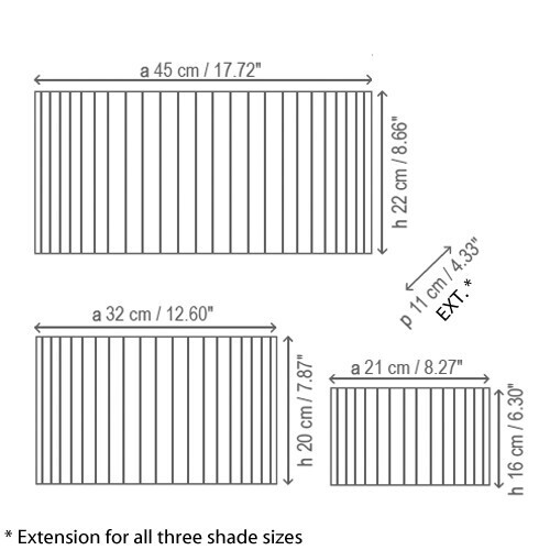 Bover Wall Street Wandleuchte, 32 cm