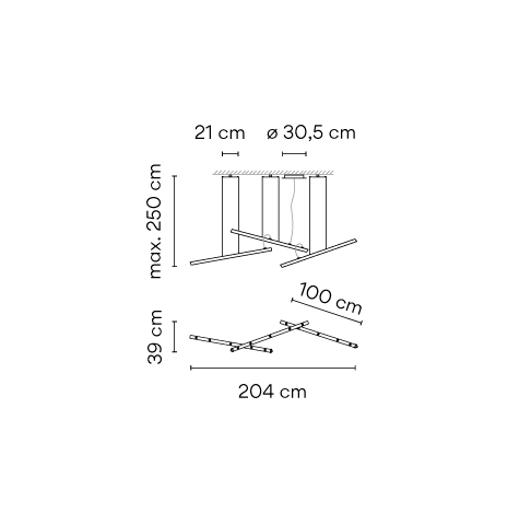 Vibia Halo Lineal - Pendelleuchte - 2341