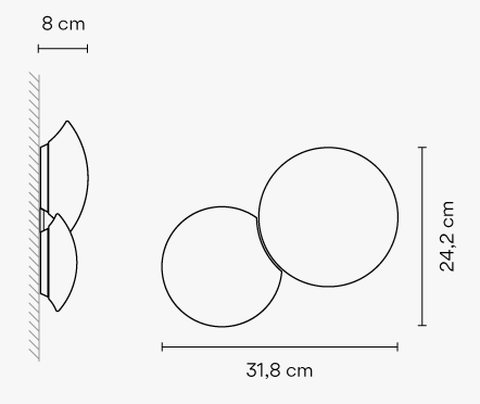 Vibia Puck - Wandleuchte - 5427
