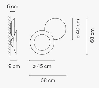 Vibia Puck Wall Art - Wandleuchte - 5485
