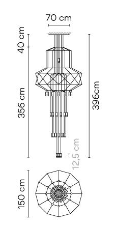 Vibia Wireflow Chandelier 0374/0375 - Pendelleuchte - 0375