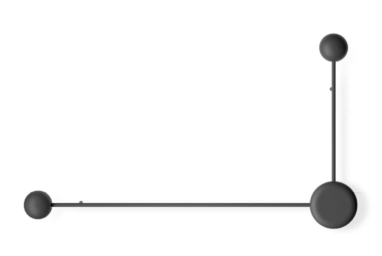 Vibia Pin - Wandleuchte - Pin1694 - Schwarz