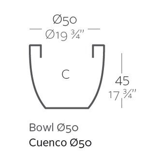 Vondom Blowl Pot Ø50x43