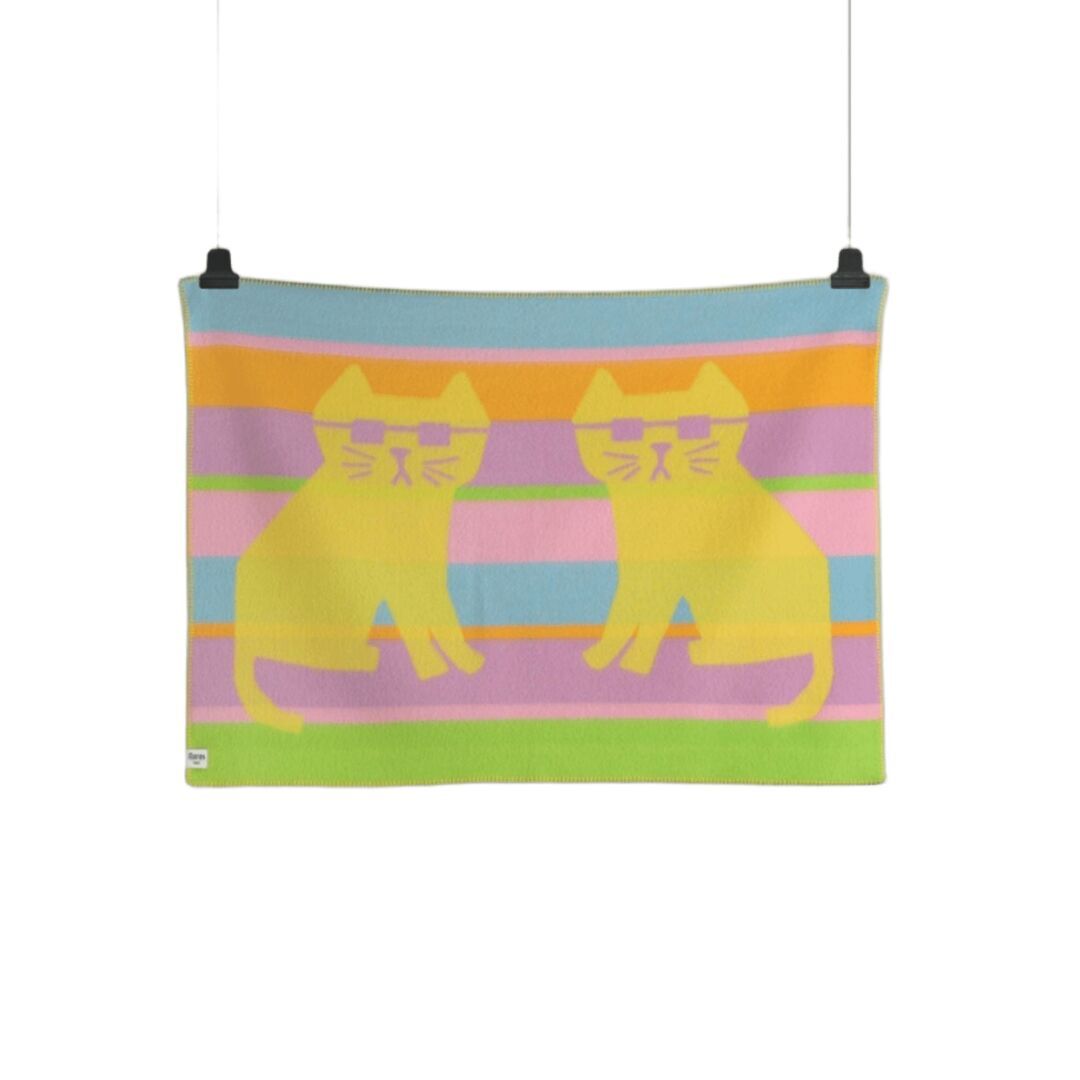 Røros Tweed,Røros Tweed Cool Cats Babydecke 100x67cm,Cool Cats Babydecke,Wohntextilien,Duvets & Kopfkissen