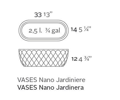 Vondom Vases Nano Planter 14x33x12