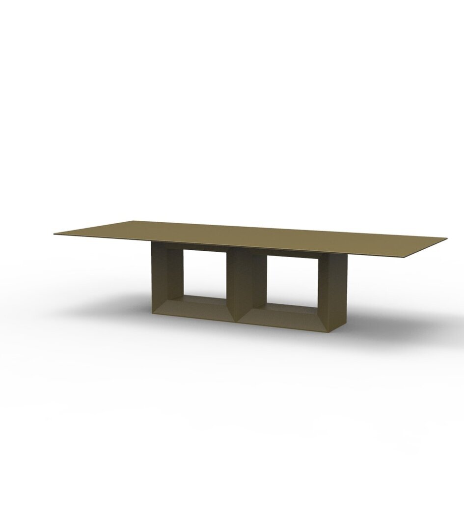 Vondom Vela Table XL 300X120X72-HPL Black Edge - Basic-Kaki