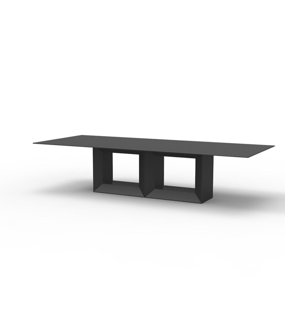 Vondom Vela Table XL 300X120X72-HPL Black Edge - Basic-Anthracite