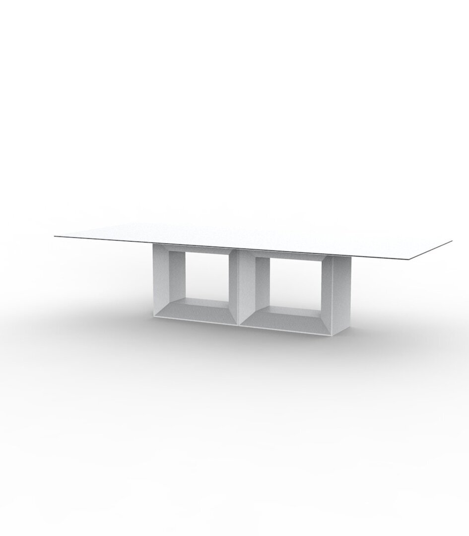 Vondom Vela Table XL 300X120X72-HPL Black Edge - Basic-White