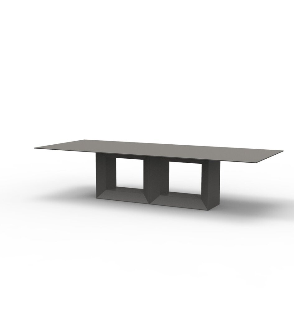 Vondom Vela Table XL 300X120X72-HPL Black Edge - Lacquered-Taupe