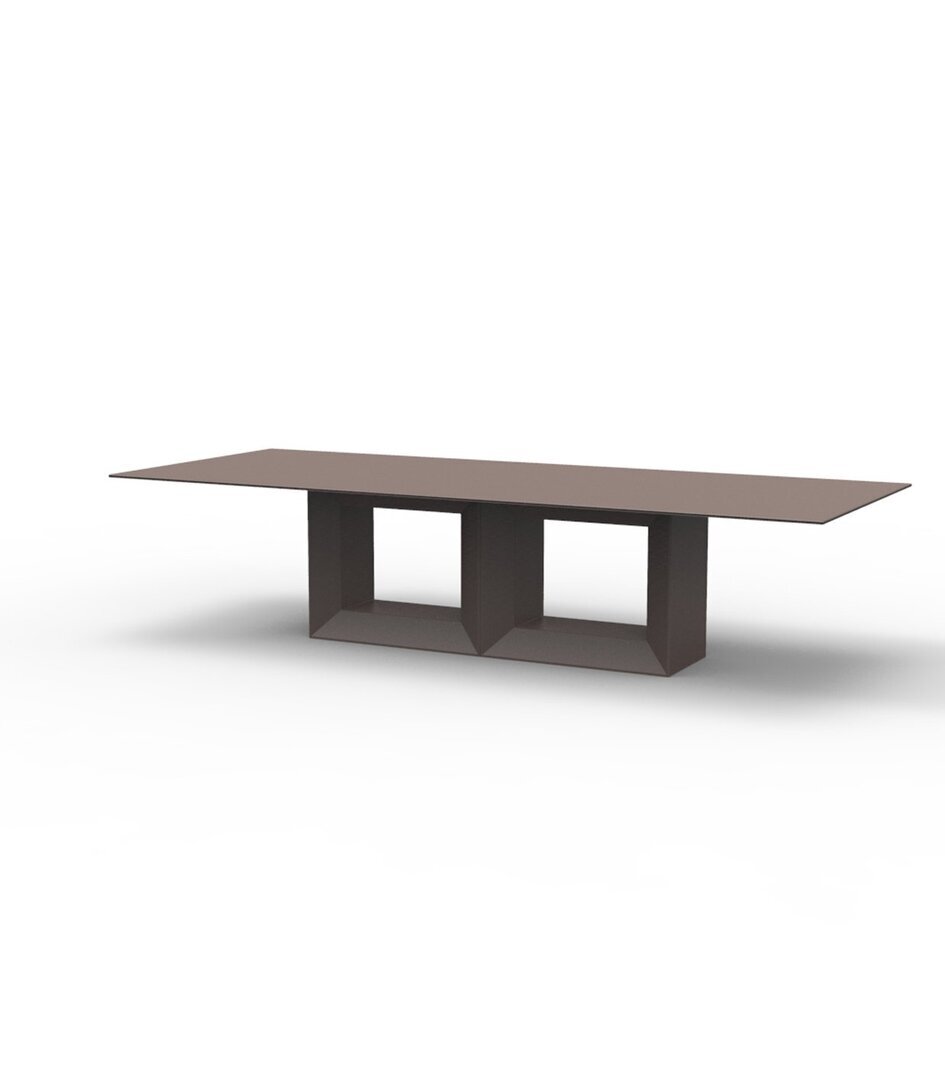 Vondom Vela Table XL 300X120X72-HPL Black Edge - Lacquered-Bronze
