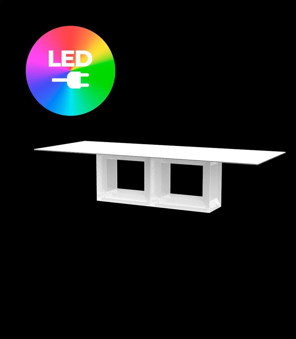 Vondom Vela Table XL 300X120X72-HPL Black Edge - RGBW LED-Hielo