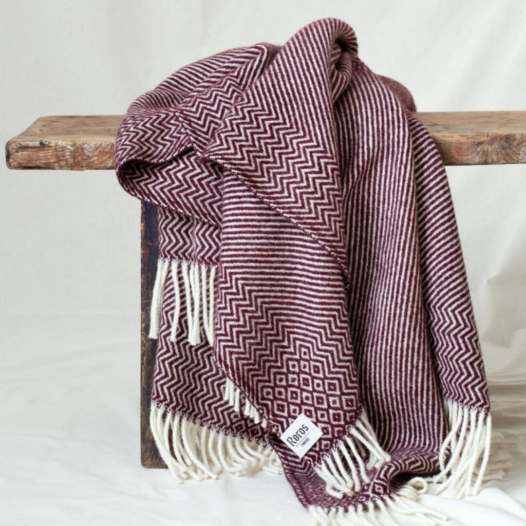 Røros Tweed,Lammwolldecke Kattefot 140 x 220 cm von Røros Tweed,Wohntextilien,Plaids