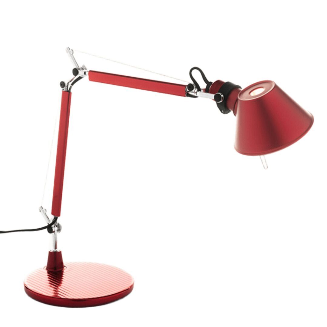 Artemide Tolomeo Micro mit Fuss von Artemide Rot