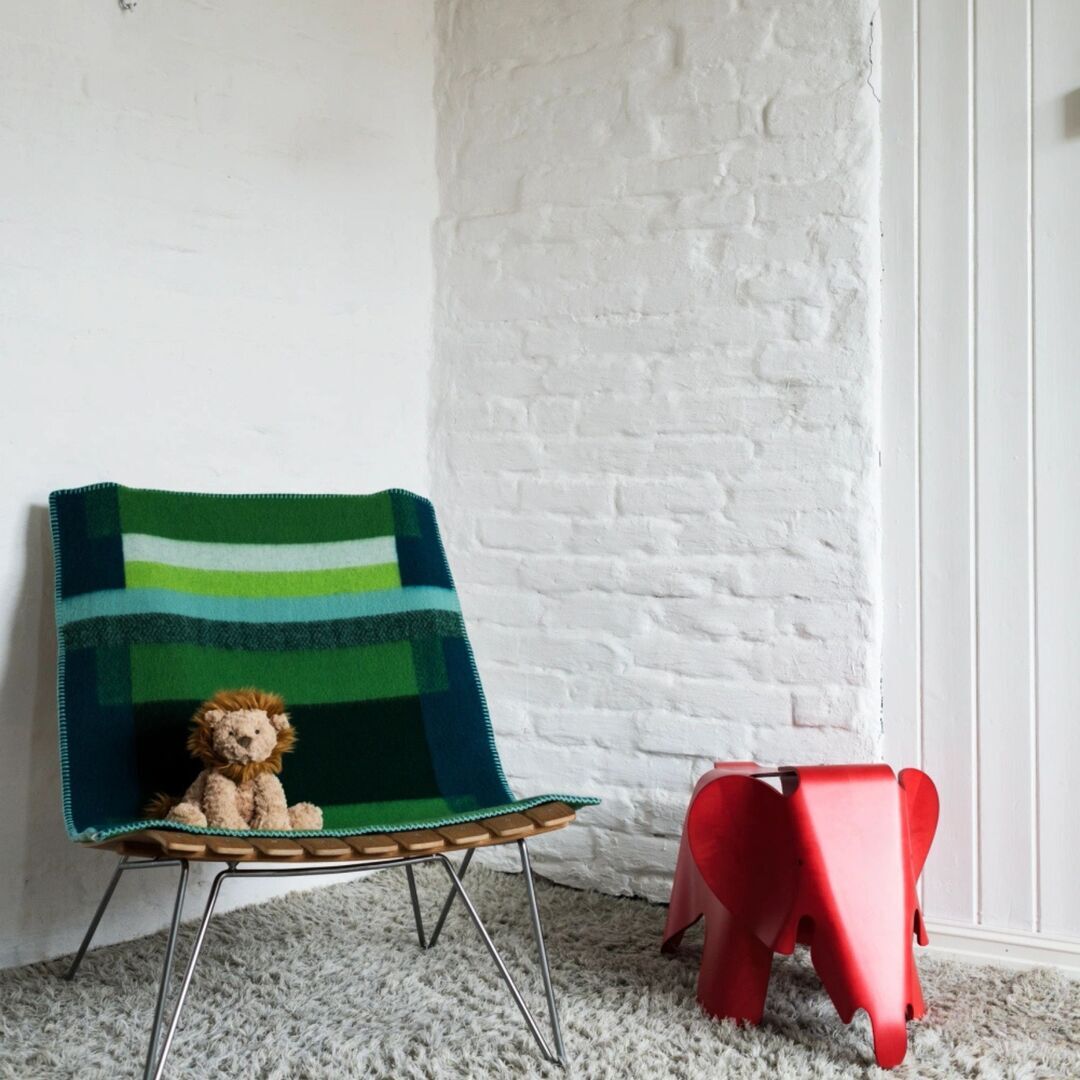 Røros Tweed Baby Lammwolldecke Mikkel 67 x 100 cm von Røros Tweed Grün