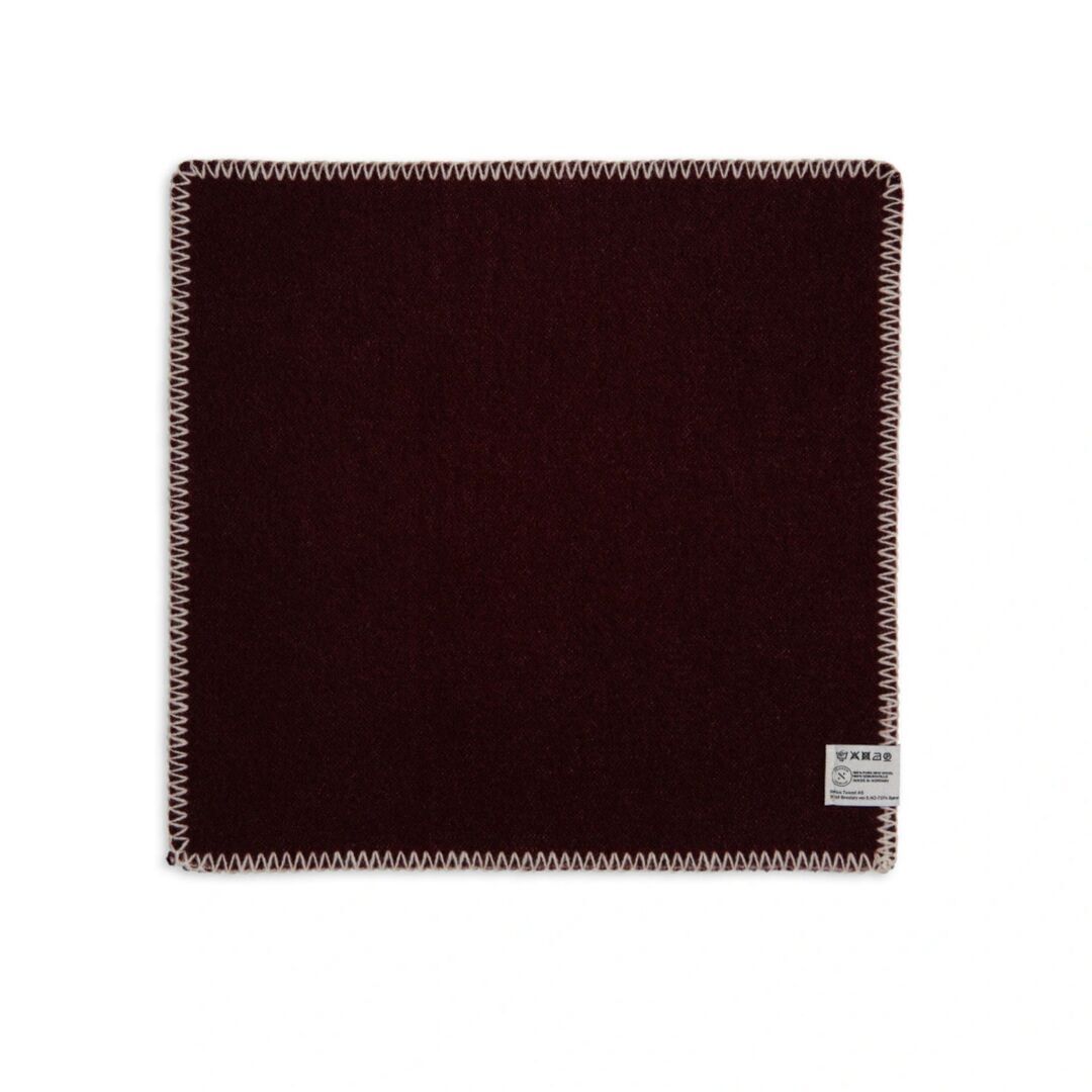 Røros Tweed Sitzkissen aus Lammwolle Stemor im 4er Set von Røros Tweed Weinrot