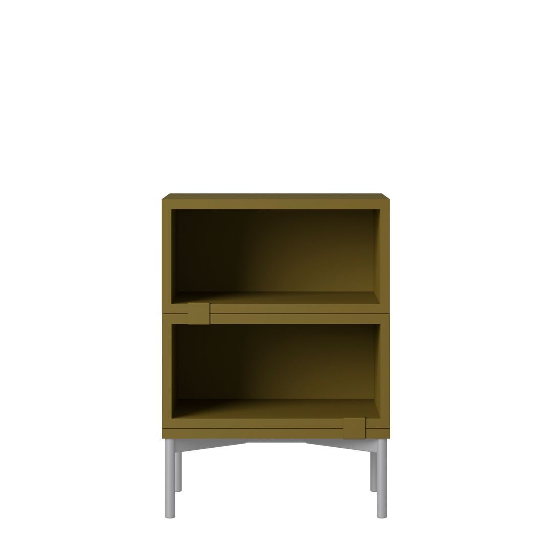 Muuto Bedside Stacked Storage System, Konfiguration 1,  Brown Green
