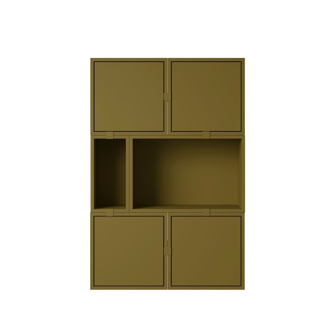 Muuto Sideboard Stacked Storage System, Konfiguration 4, Brown Green