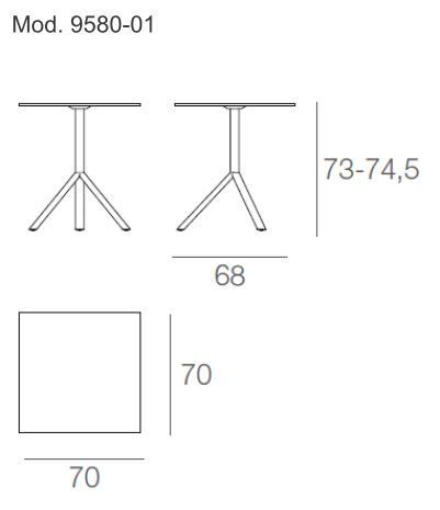 Plank Miura Table, eckig