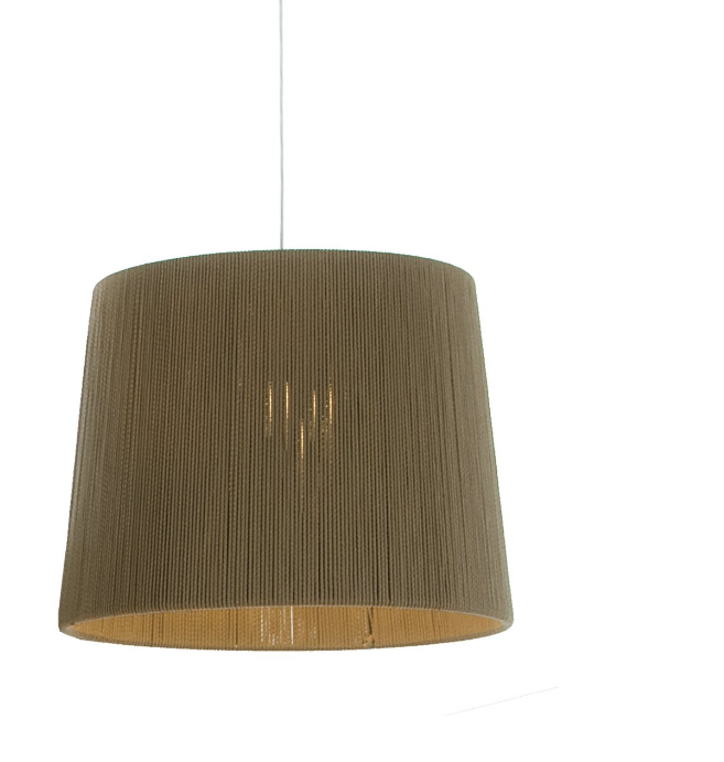 Fambuena Rafia Hängelampe - L - Beige