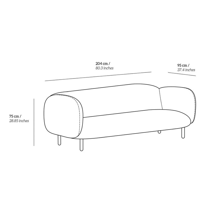 Eno Studio Moïra 3 Seat Sofa