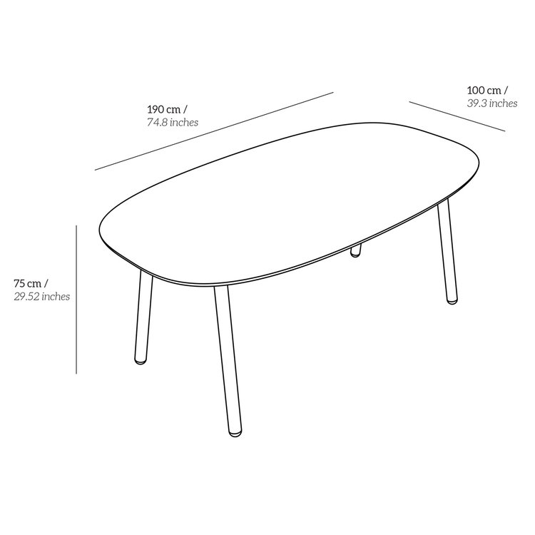 Eno Studio Ombree Table - Natural