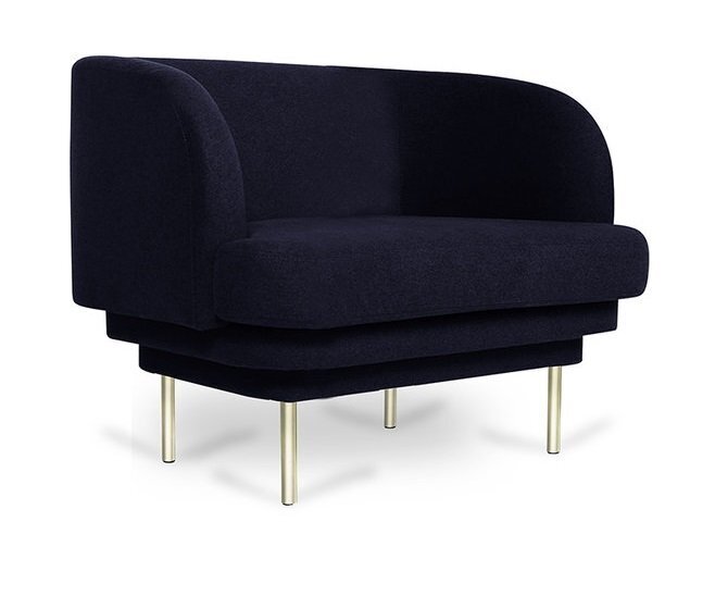 Eno Studio Cornice Armchair Velvet - Night Blue
