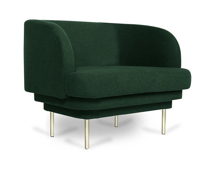 Eno Studio Cornice Armchair Velvet - Teal Green