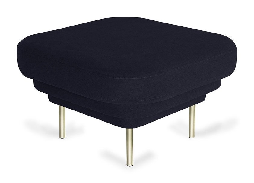 Eno Studio Cornice Ottoman Velvet - Night Blue