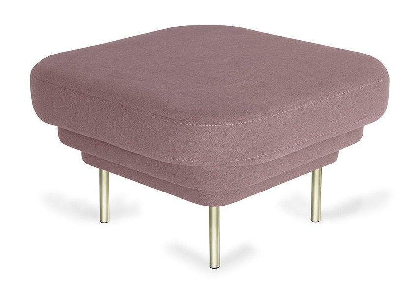 Eno Studio Cornice Ottoman Velvet - Pink