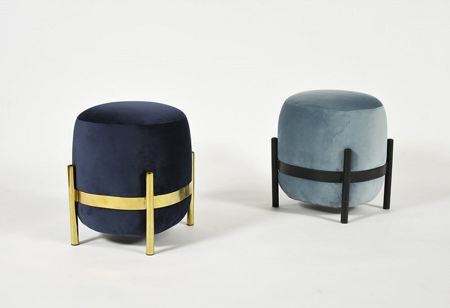 Eno Studio Vega Ottoman Black Steel