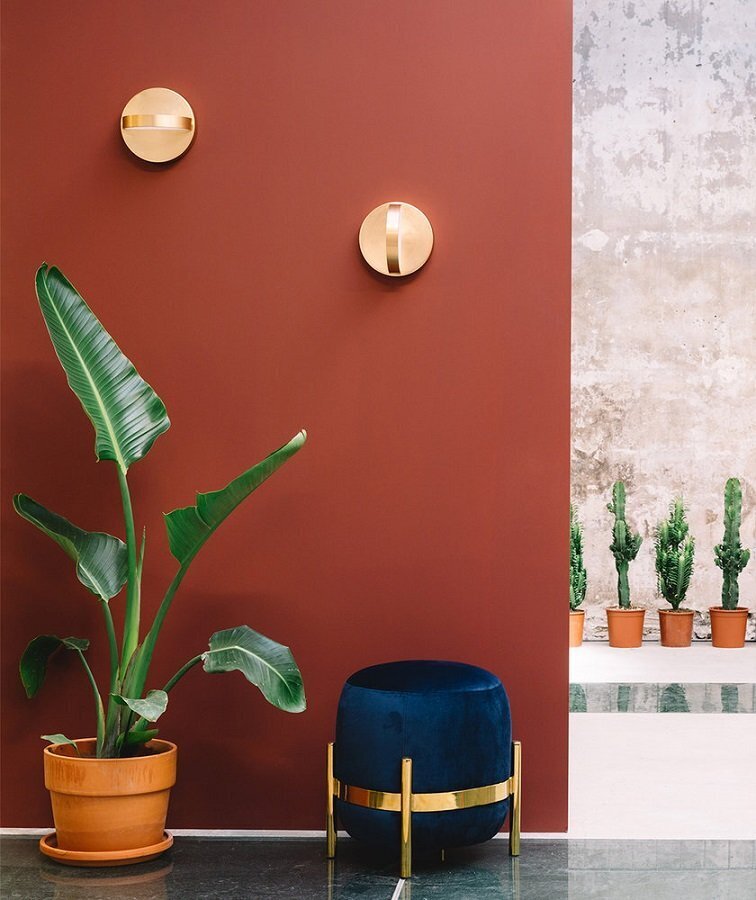 Eno Studio Vega Ottoman Brass Steel