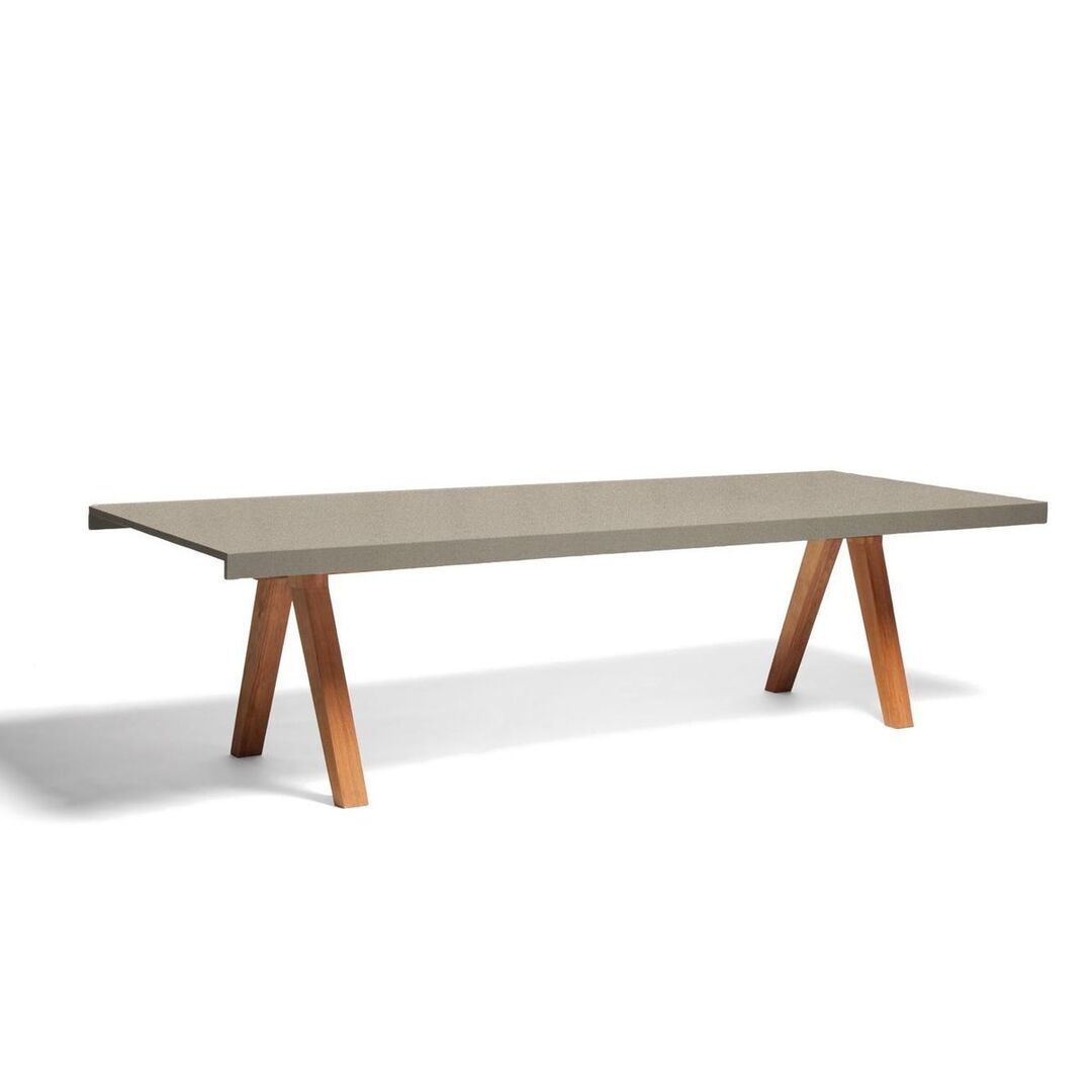 Kettal Vieques Esstisch Teak 270x101cm - Sanded Taupe/Gestell Teak 