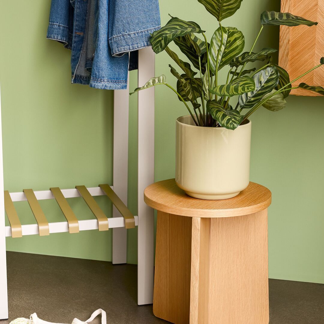 Huebsch Hocker Eiche natur h42cm