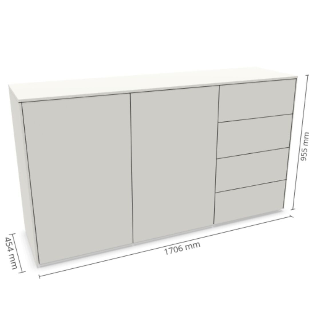 Müller Small Living Sideboard Kombination 4 Aventa von Müller Small Living Weiss