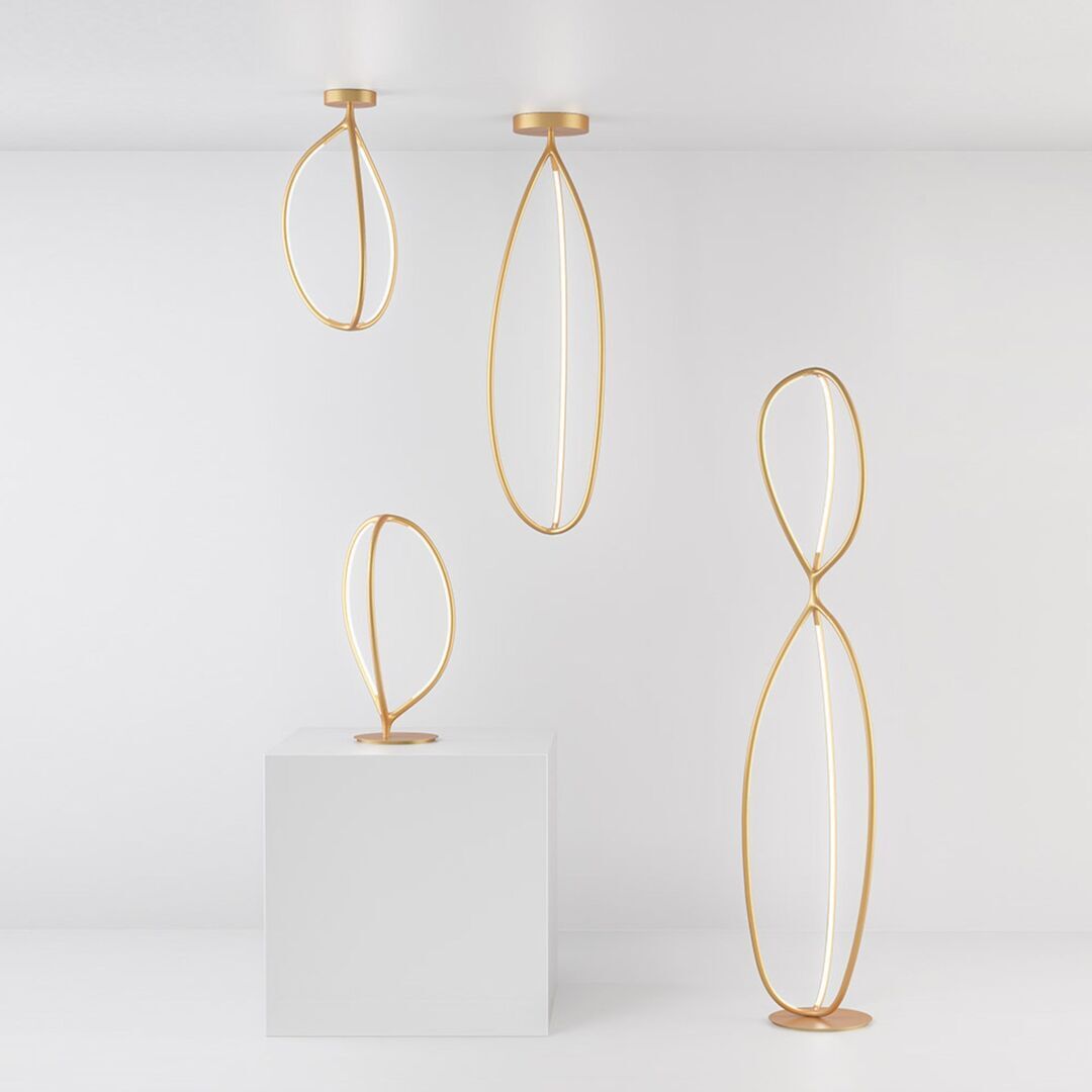 Artemide Deckenleuchte Arrival von Artemide Gold, H: 130 cm-1