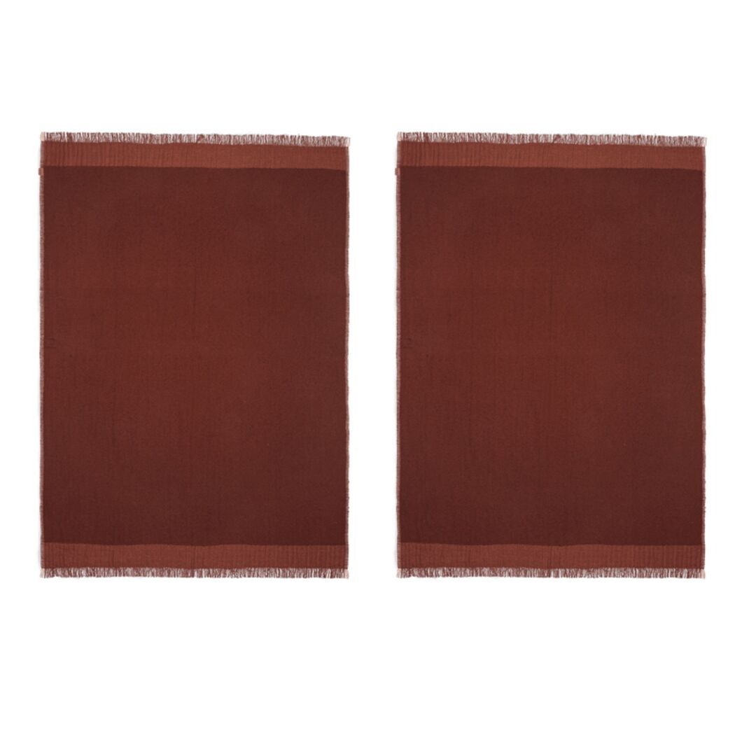 Ferm Living Decke Weaver von Ferm Living  Red Brown