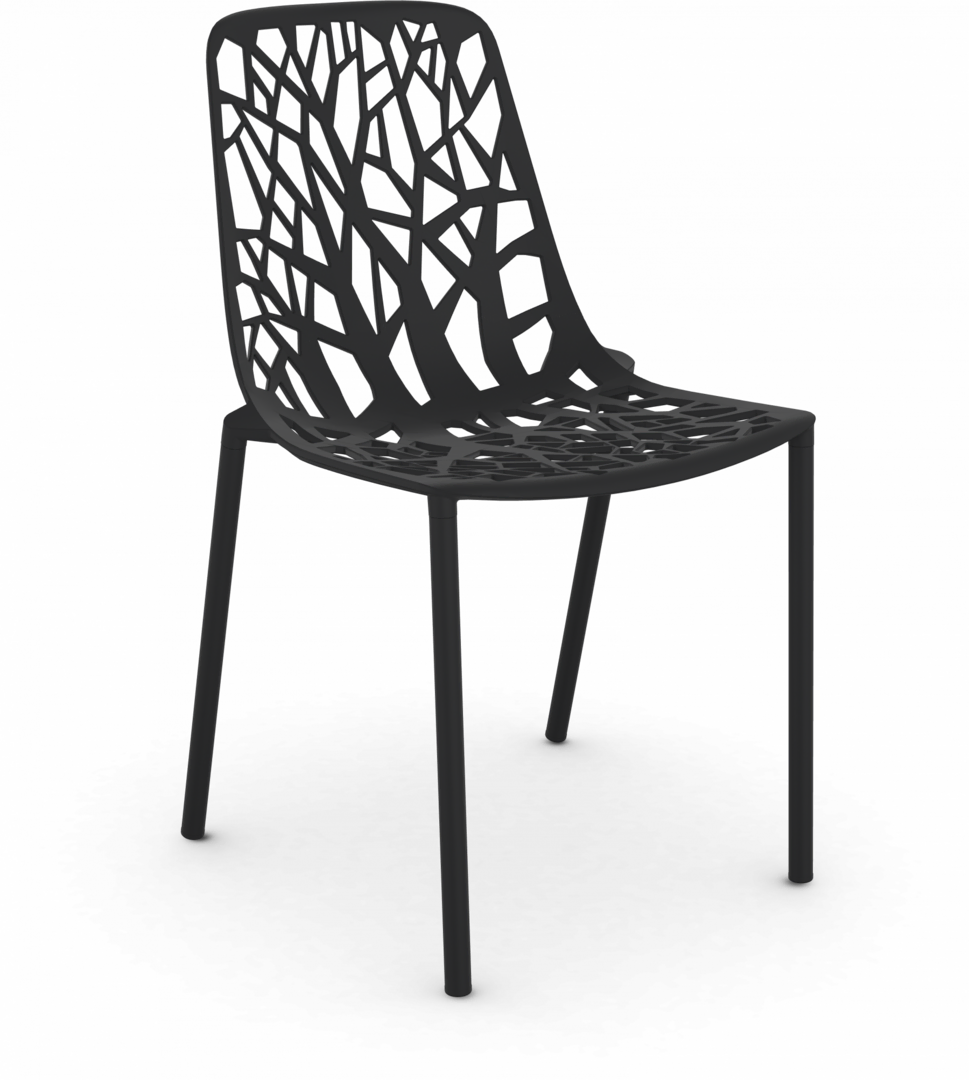 Fast Forest Stuhl von Fast Schwarz , Beine bedeckt mit Aluminium