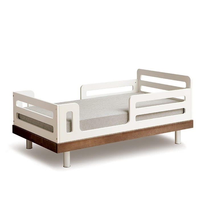 Oeuf Classic Toddler Bed-White/Walnut