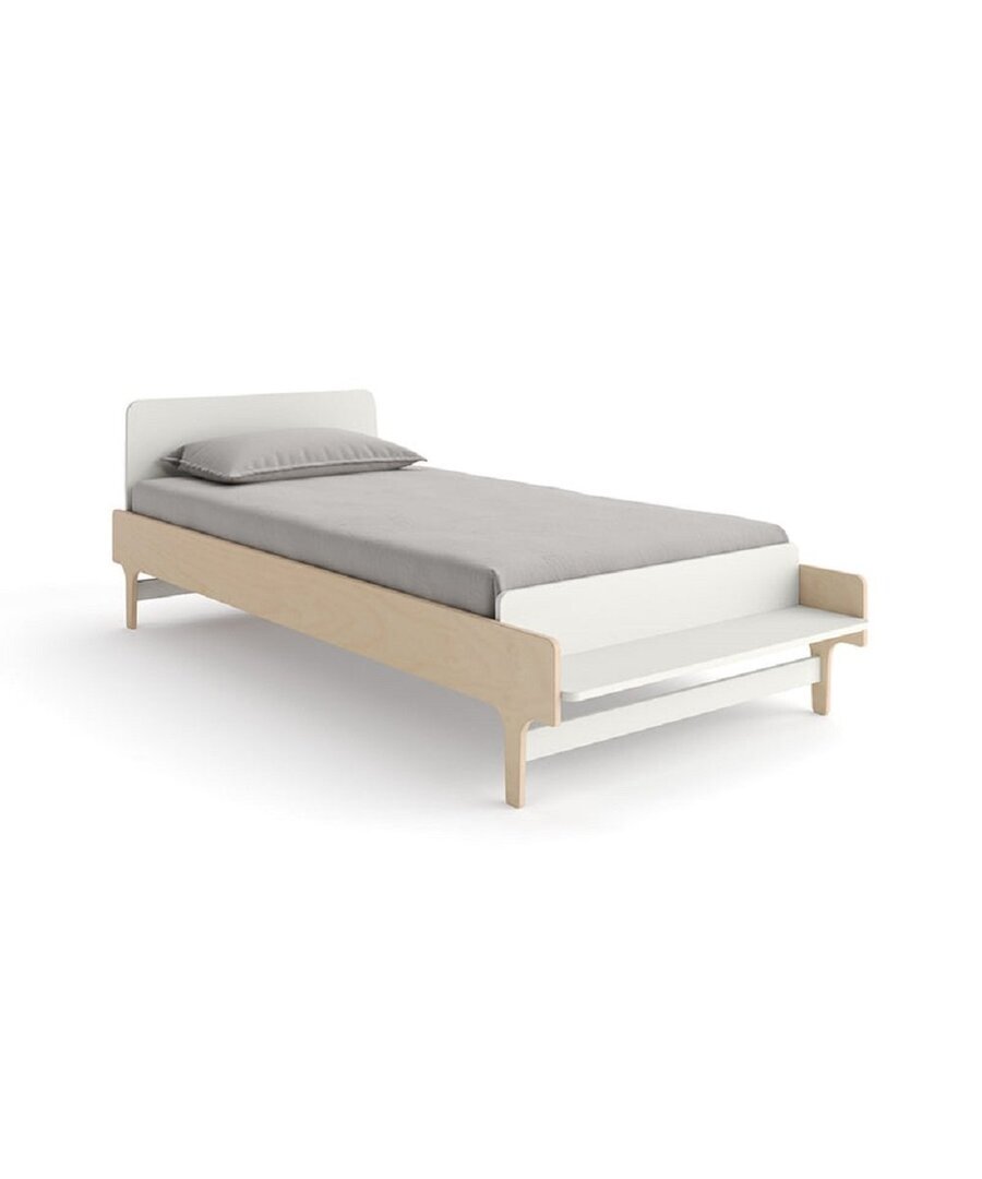 Oeuf River Twin Bed - White/Birch