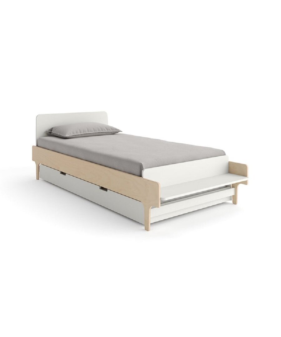 Oeuf River Twin Bed - White/Birch