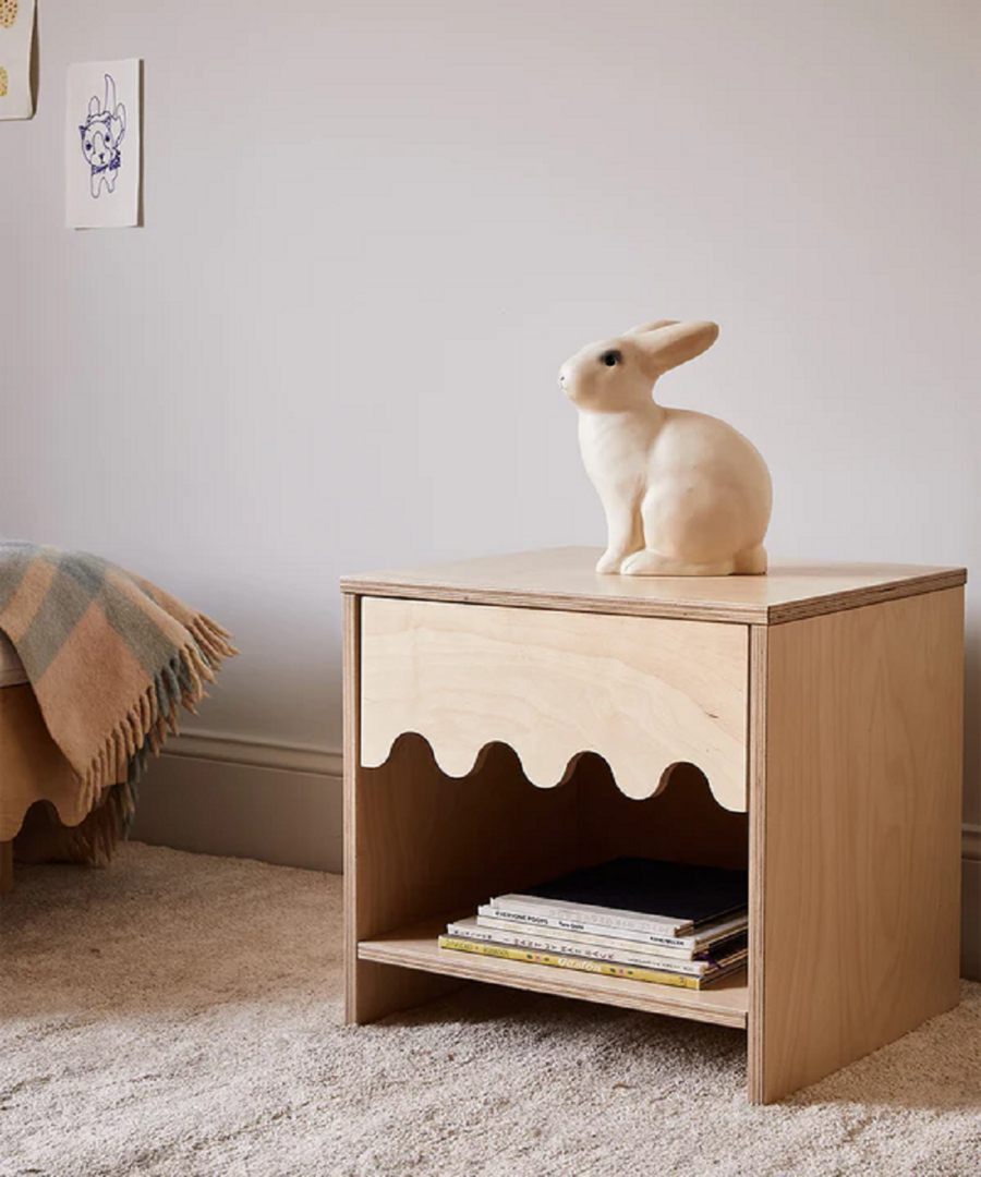Oeuf Moss Nightstand - Nachtschrank - Birke Lackiert