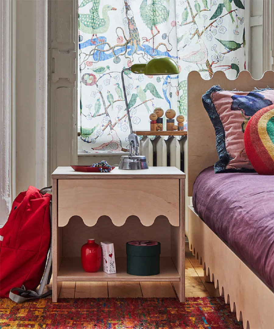 Oeuf Moss Nightstand - Nachtschrank - Birke Lackiert