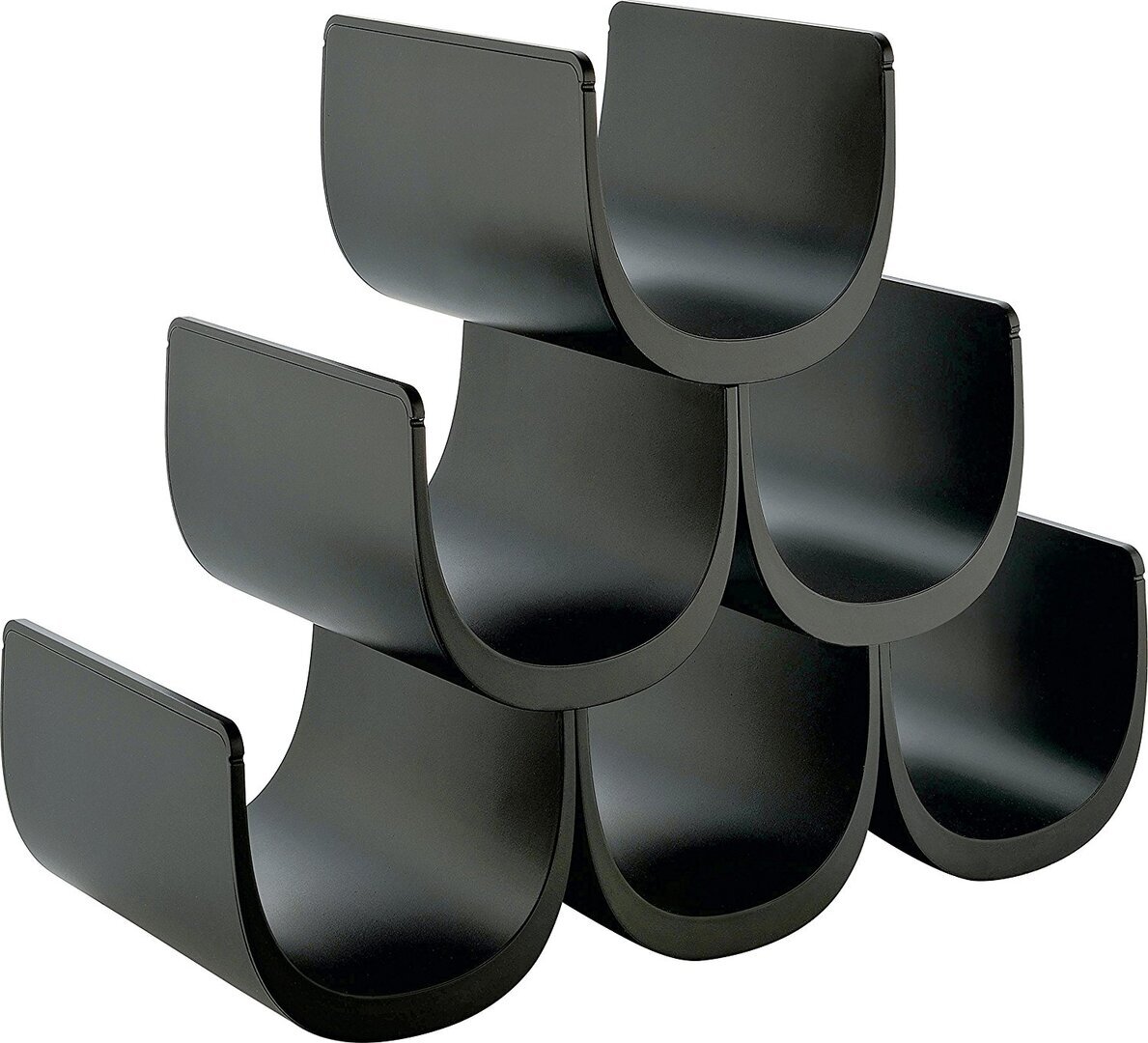 Alessi Noè Flaschenregal (6 Flaschen)-Schwarz 