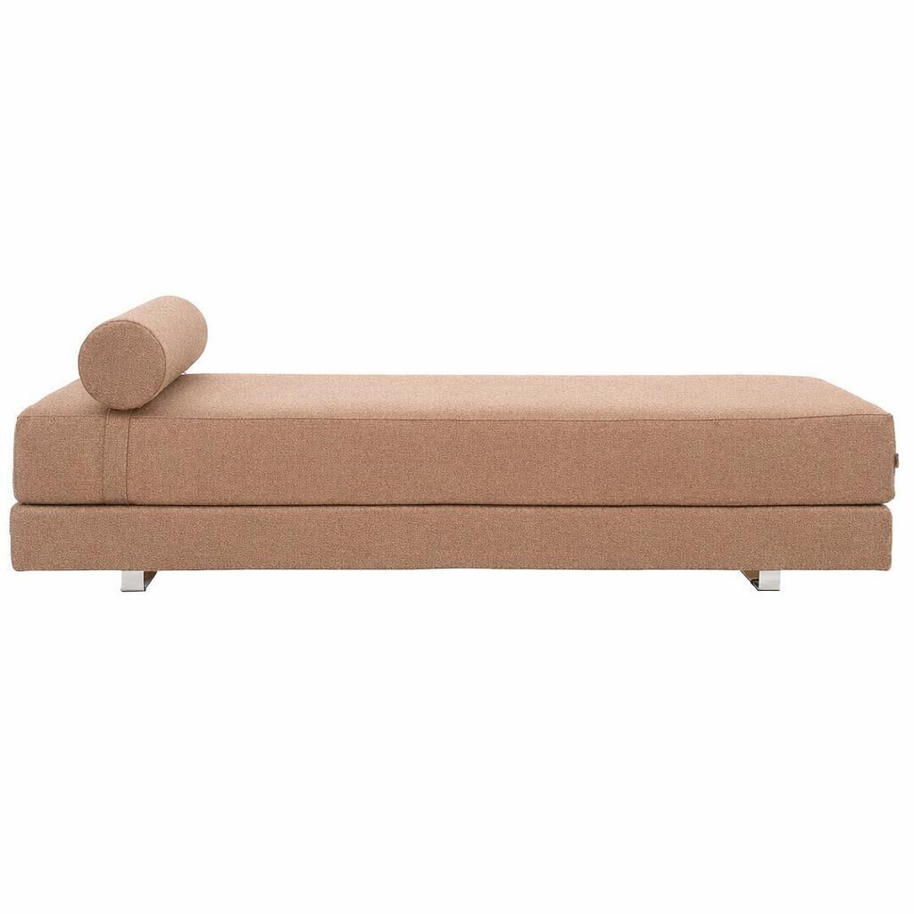 Softline Softline Lubi Schlafsofa mit Federkernmatratze Chrom, Rosé-Beige 395 - Vision