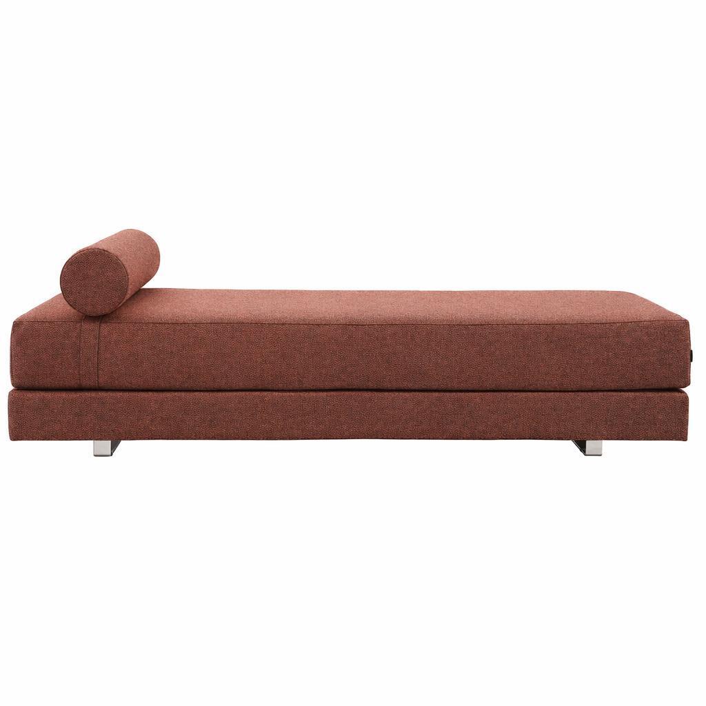 Softline Softline Lubi Schlafsofa mit Federkernmatratze Chrom, Altrosa 398 - Vision