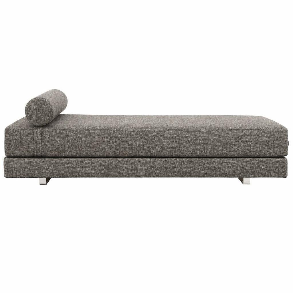 Softline Softline Lubi Schlafsofa mit Federkernmatratze Chrom, Grau-Braun 439 - Vision