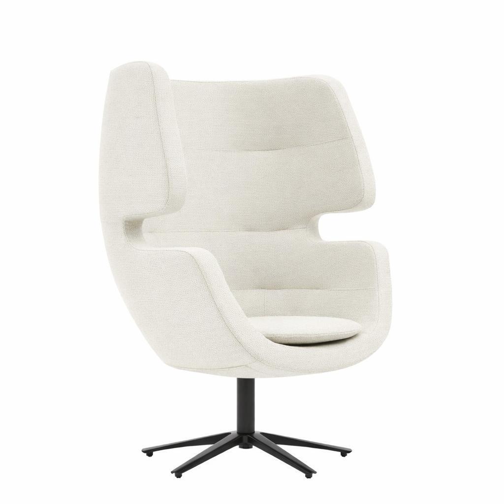 Softline Softline Moai Lounge Drehsessel Schwarz RAL9005, Off-White 100 - Hallingdal