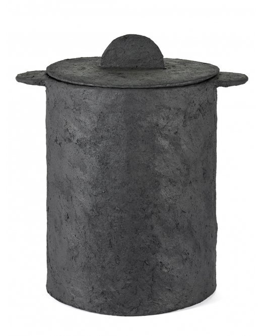 Serax Basket+Lid+Linen Bag Black Earth