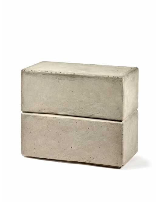 Serax Rectangular Concrete Stool Marie 50X25 H42